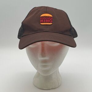 BURGER KING Trucker Hat Unisex Adjustable Brown Crew Employee Snapback Uniform